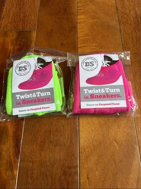 Twist & Turn Sneaker Grips for Women - Pink & Neon Green